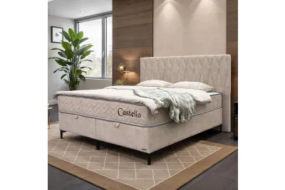 Boxspring postelja Castello 160x200 cm bež