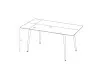 Miza Adria 140x80 cm sivi marmor