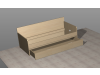 Bočna postelja Magnet 90x200 cm hrast