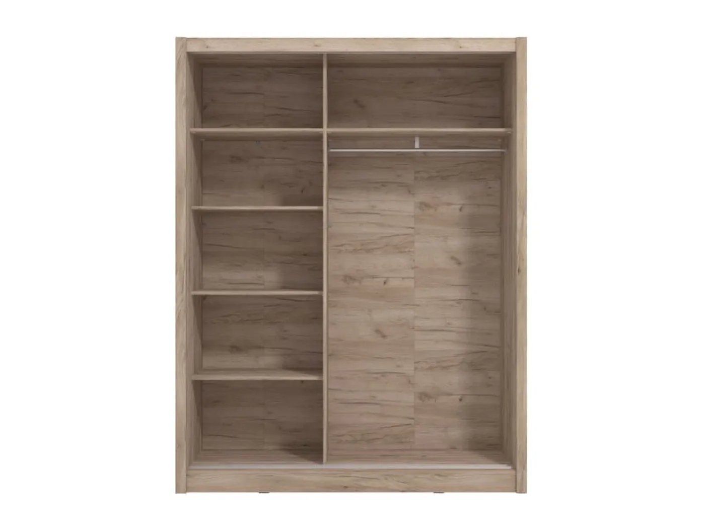 Drsna omara z ogledalom NAVARA 165 sivi hrast