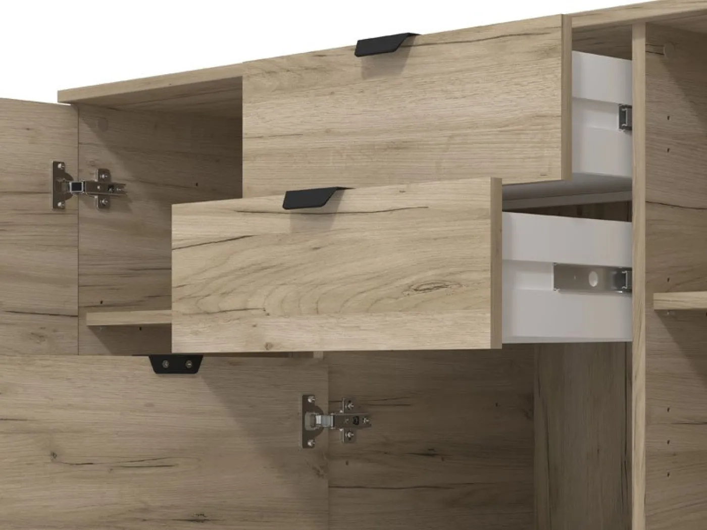 Komoda DUERO 3K2F sivi hrast