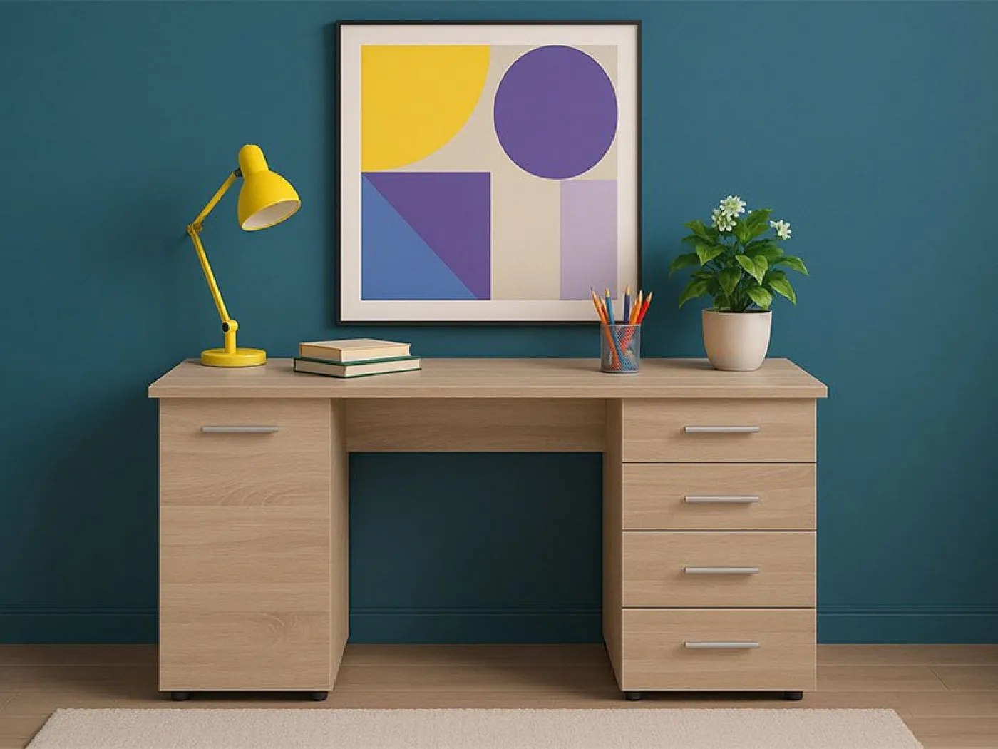 Pisalna miza LIBER hrast sonoma