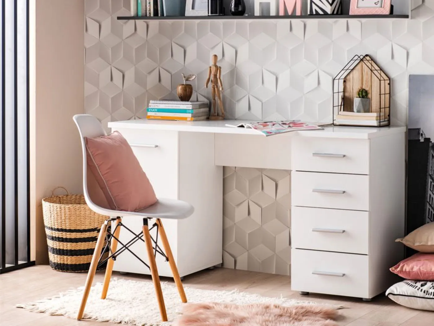 Pisalna miza LIBER bela