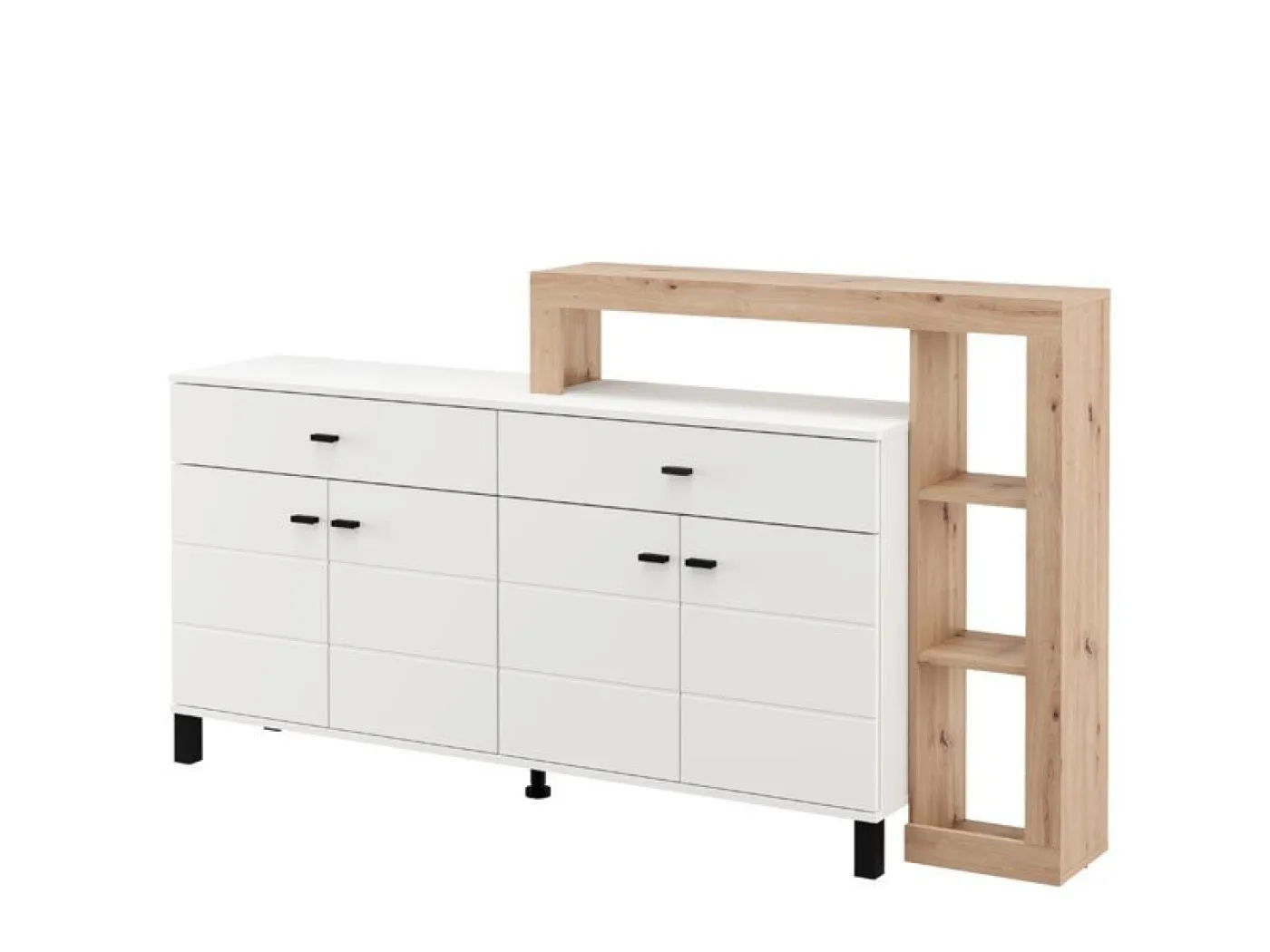 Komoda SARK 182 bela + hrast