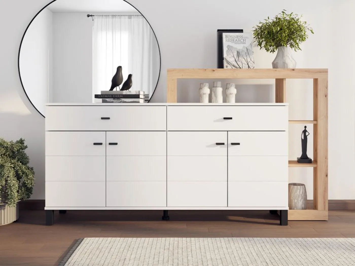 Komoda SARK 182 bela + hrast