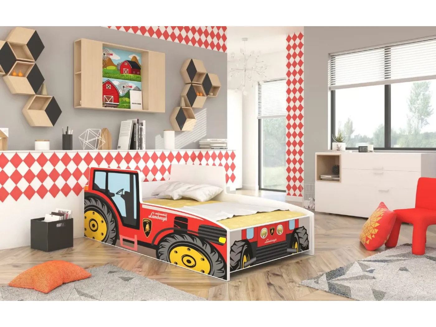 Otroška postelja Tractor Green 160x80 cm