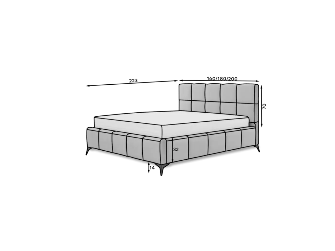 Dvižna postelja MIST siva - Mega Pohištvo - 7