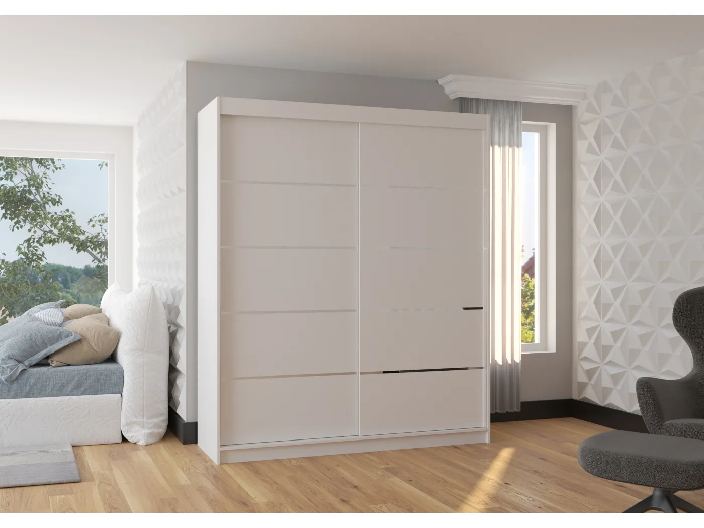 Drsna omara Spectra 180 bela