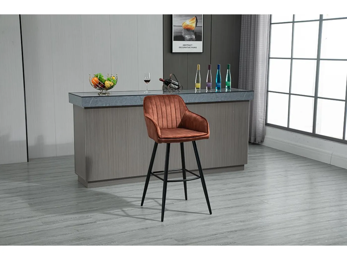 Barski stol Bodie rjav