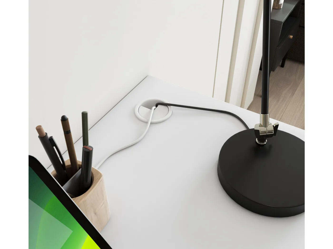 Pisalna miza BAROLD 120 bela