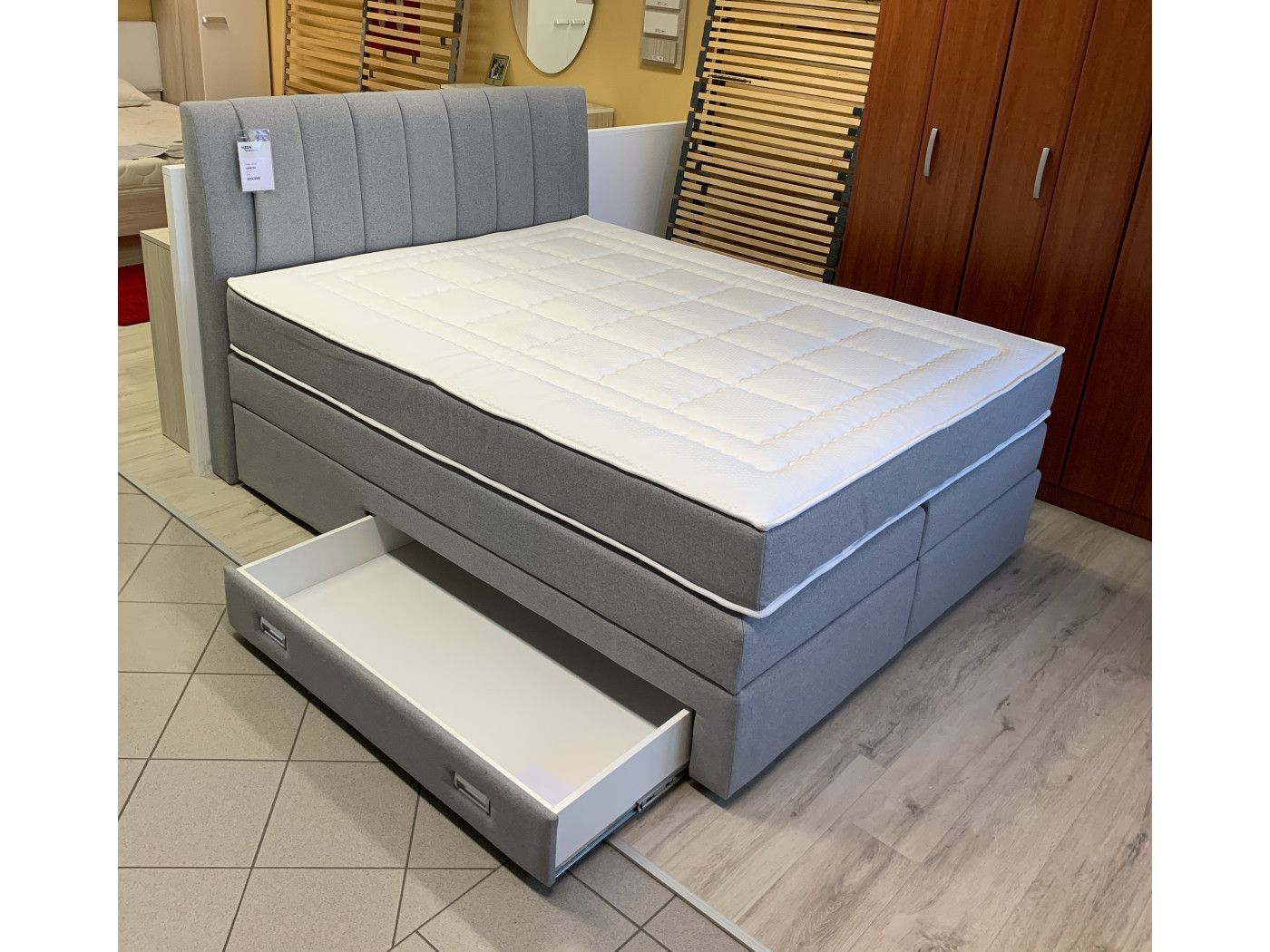 Boxspring postelja Jasmina 160x200 - NA ZALOGI - Mega Pohištvo