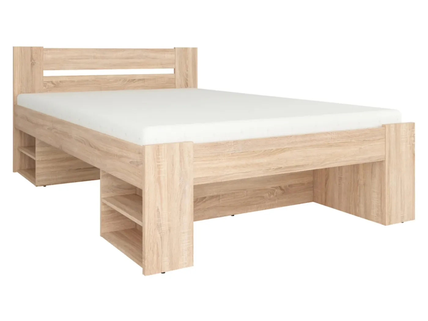 Postelja s predali Nepo Plus hrast sonoma