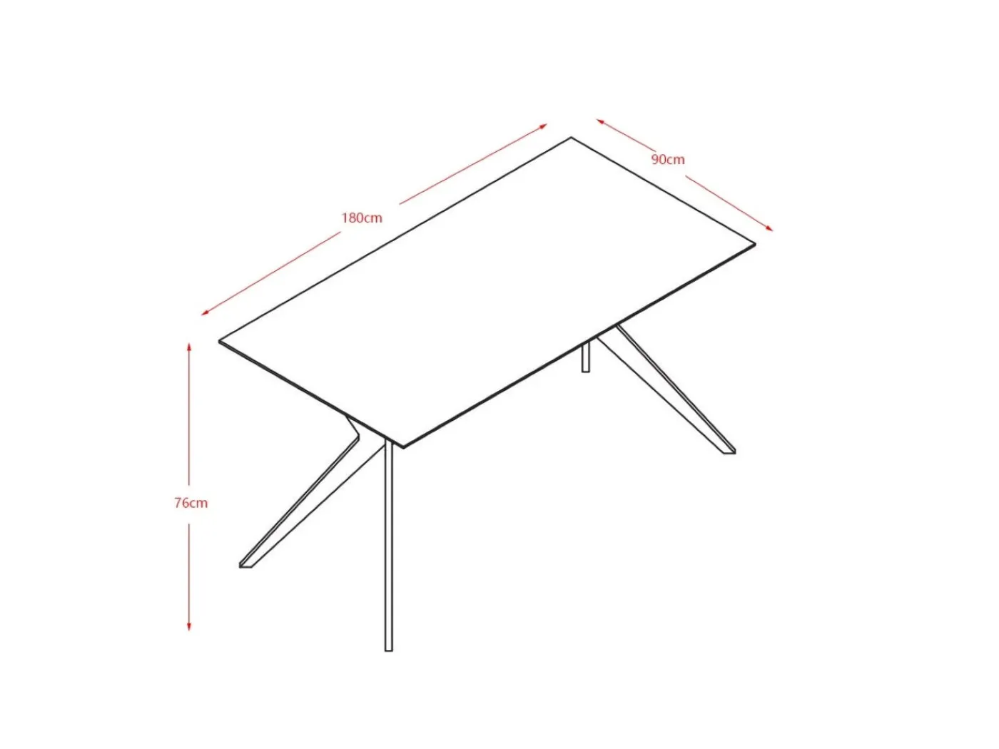 Miza OLTEN 180x90 cm