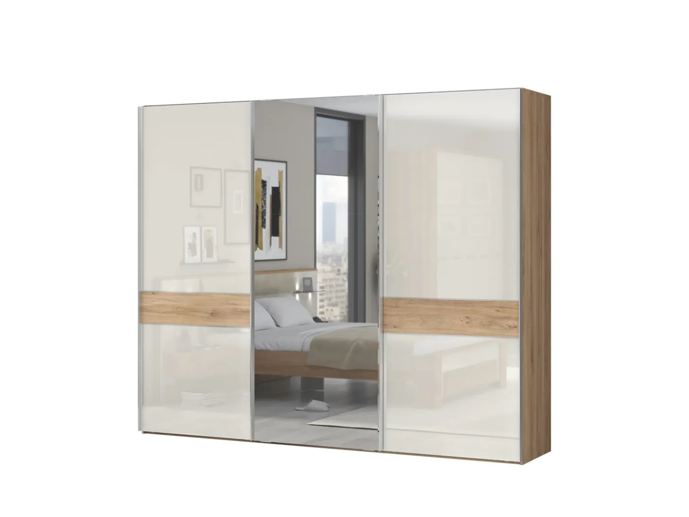 Drsna omara z ogledalom PK281-OG/GL