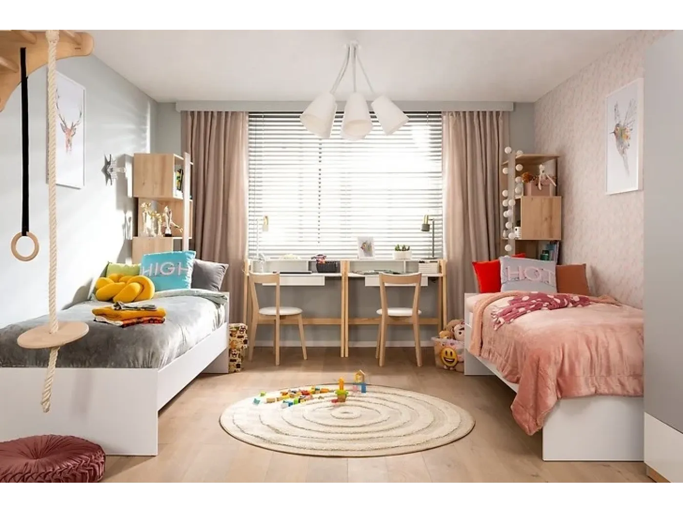 Postelja Nepo Plus 90x200 cm bela - ambient