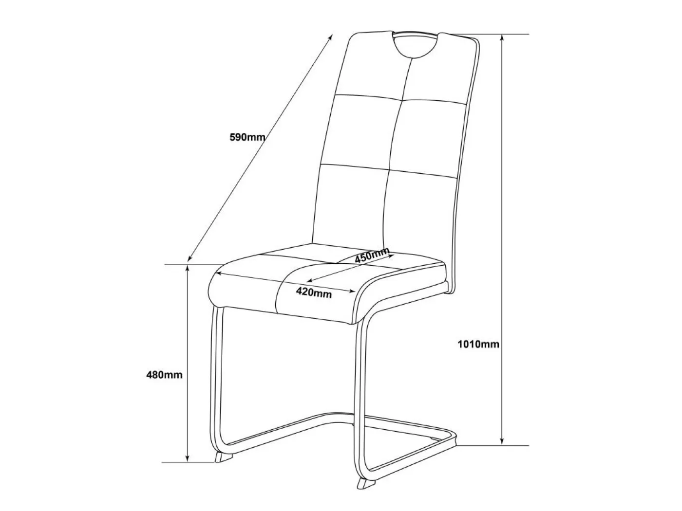 Stol Rena svetlo siv