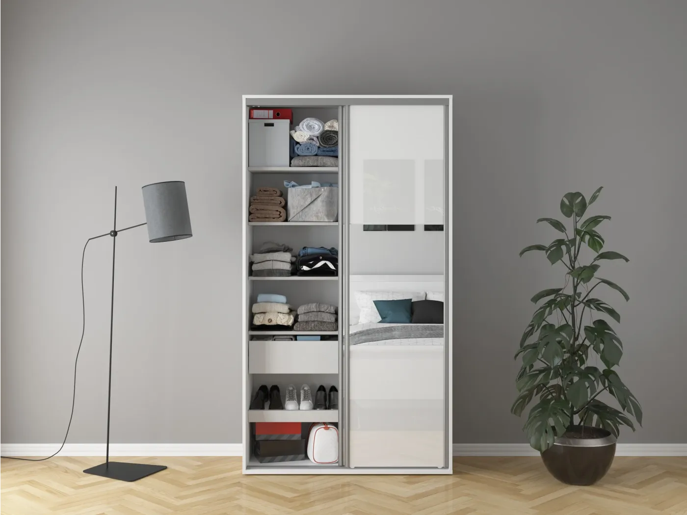 Drsna omara Flex 120 bela