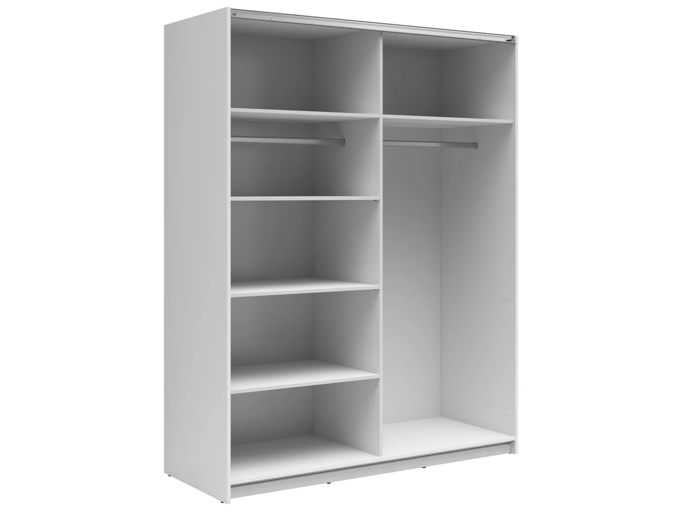 Drsna omara z ogledalom Tetrix 153 bela