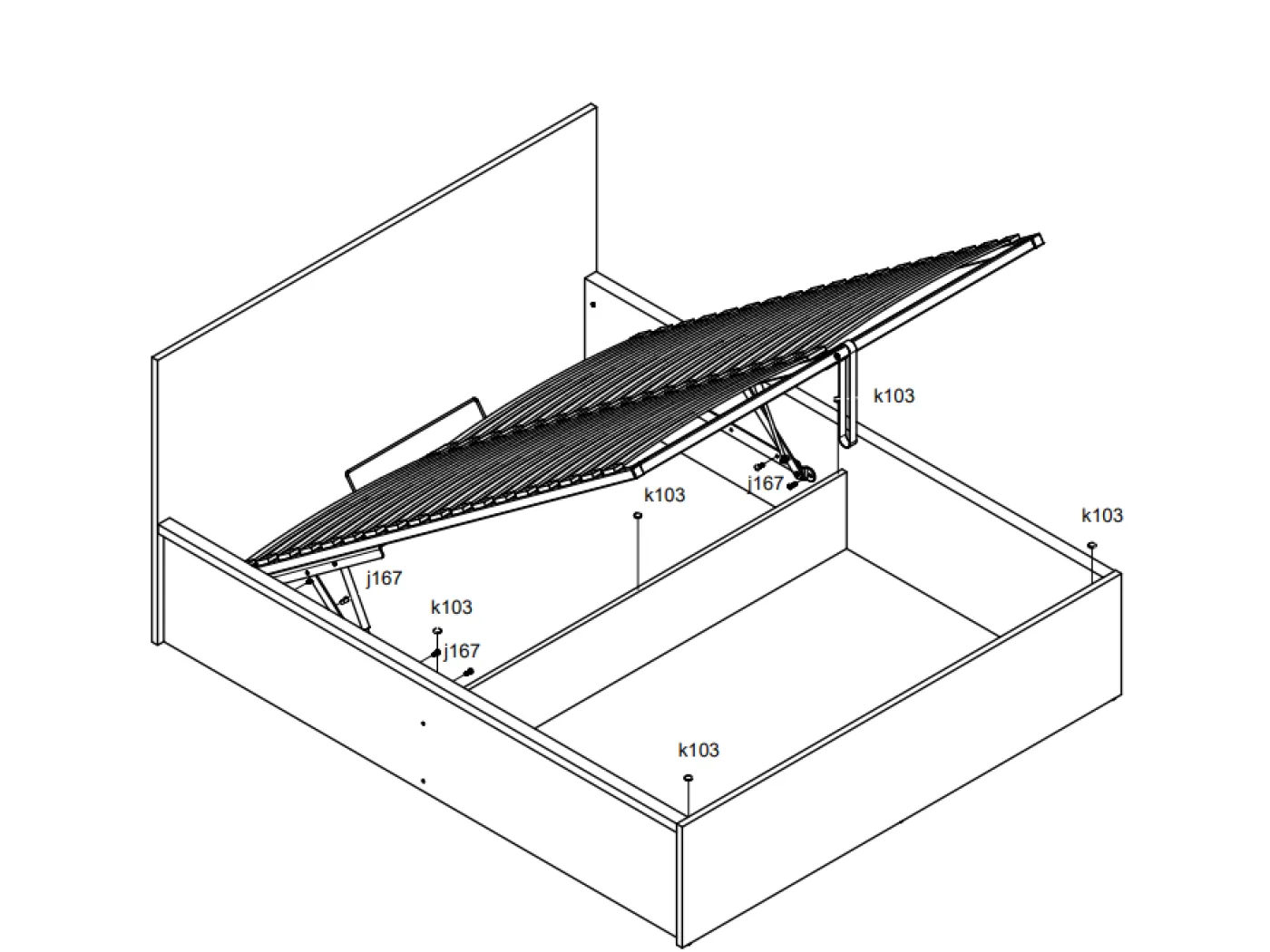 Dvižna postelja Tetrix 160 bela - Mega Pohištvo - 5