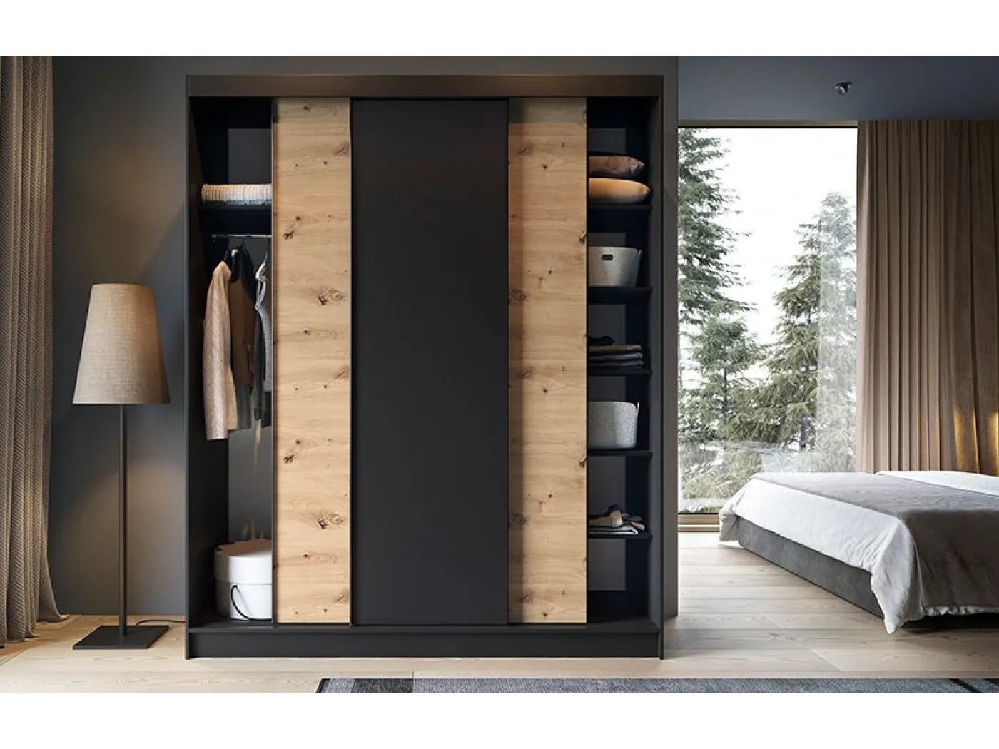 Omara z drsnimi vrati Esville 180