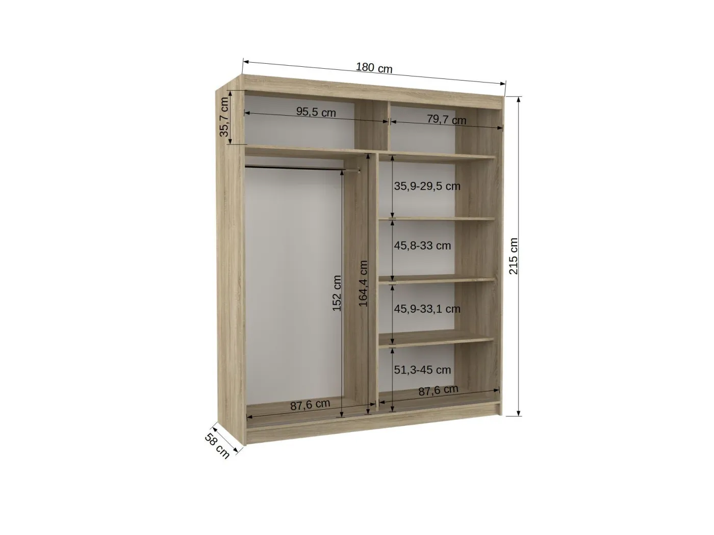 Drsna omara Spectra 180 bela